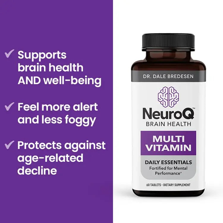 NeuroQ Daily Essentials Multivitamin – High‑Potency Brain & Body Support with Choline 550 mg, PQQ, CoQ10, Alpha Lipoic Acid LifeSeasons uk supplements