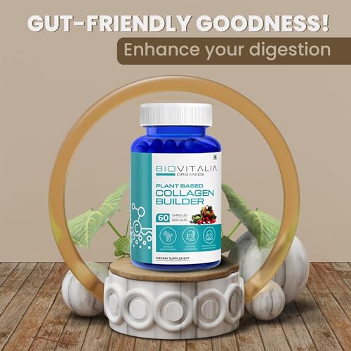 Biovitalia Plant Based Collagen Builder Capsule with Biotin & Vitamin C | Dietary Supplement for Men & Women BIOVITALIA ORGANICS uk supplements