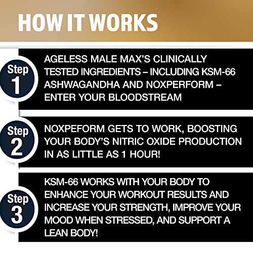 Ageless Male Max Chewable Nitric Oxide Booster Supplement for Men – High Potency New Vitality uk supplements