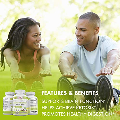 Slim Heat Keto MCT Oil Capsules with C8 & C10 - Fast Acting Ketosis Brain & Body Fuel Slim Heat uk supplements