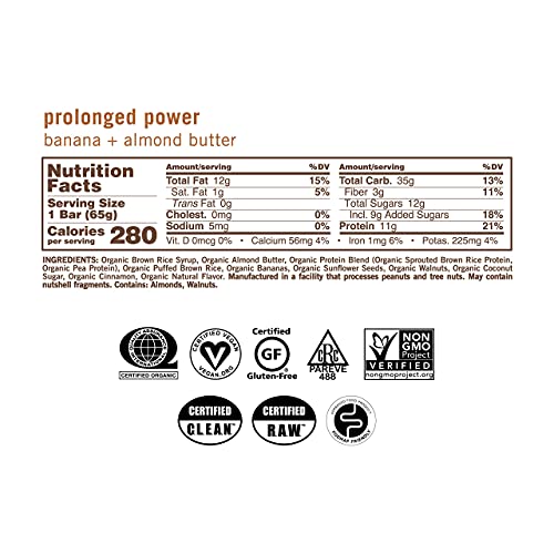 GoMacro MacroBar Organic Vegan Protein Bars - Banana + Almond Butter, (2.3 Ounce Bars GoMacro uk supplements