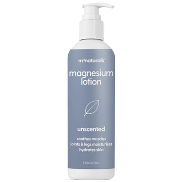 Unscented Magnesium Lotion for Sleep & Leg Cramps, Suitable for Sensitive Skin, Helps with Muscle Relaxation, Soothes Tired Legs & Foot Aches and Supports Restful Nights, 8 fl oz by M3 M3 Naturals uk supplements