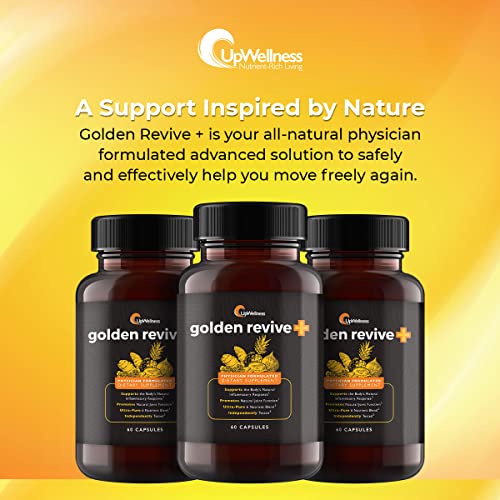 UpWellness Golden Revive + Joint Support with Quercetin, Magnesium, and Turmeric UpWellness Nutrient-Rich Living uk supplements