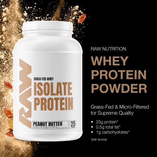 RAW Whey Isolate Protein Powder, Peanut Butter - 100% Grass-Fed Sports Nutrition Protein RAW uk supplements