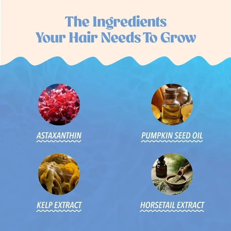 Akasha Superfoods Grow Hair & Beauty Gummies, Supplement with Zinc, Vitamin E, Astaxanthin, Kelp, & Pumpkin Seed, Plant Based Gummies for Women & Men Akasha Superfoods uk supplements