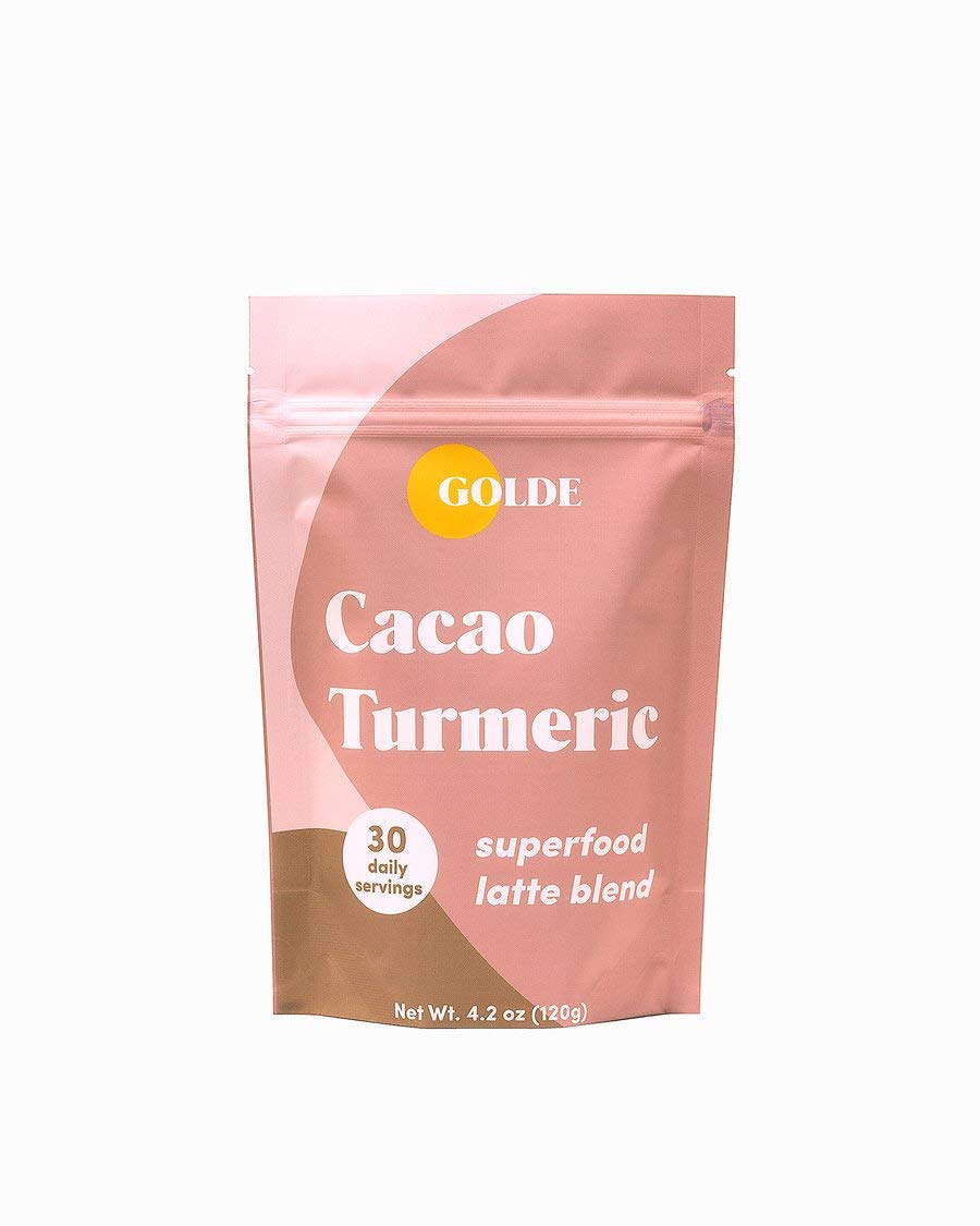 GOLDE - Superfood Latte Blend - Cacao Turmeric - Plant Based w/Turmeric, Cacao, & Coconut Milk Powder - Healthy Hot Cocoa - Coffee Replacement - Vegan, Keto, & Sugar-Free - 30 Servings GOLDE uk supplements