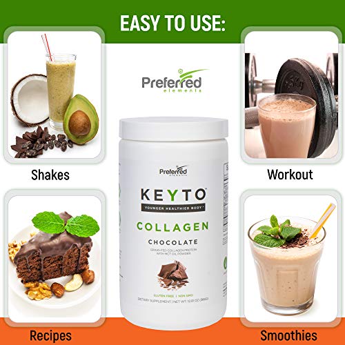 Keto Collagen Protein Powder with MCT Oil – Keto and Paleo Friendly Grass Fed and Pasture Preferred Elements uk supplements
