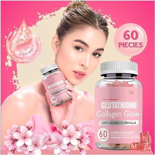 Glutathione Collagen Gummies,Glutathione Collagen Glow Gummies for Dark Spot,60 Pieces NNOVAT uk supplements