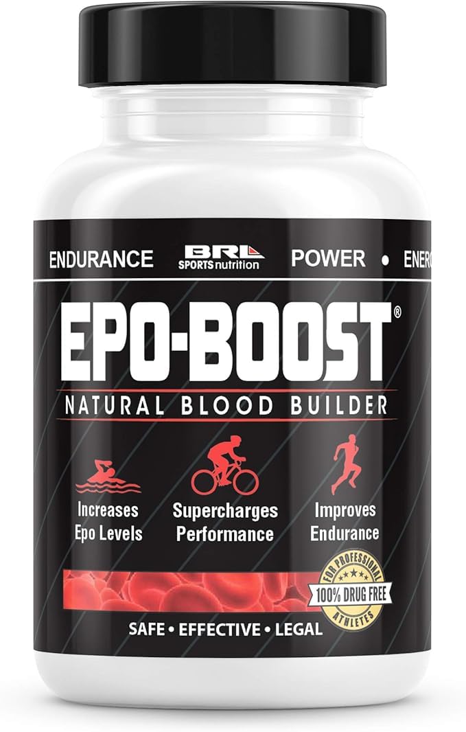 EPO-BOOST Natural Blood Builder Iron Supplement. RBC Support Made in USA with Echinacea & Dandelion Root helping VO2 Max, Energy, Endurance (1-Pack) EPO-Boost uk supplements