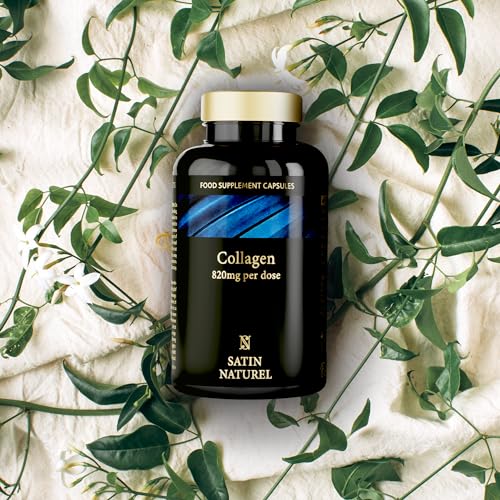 Collagen Capsules 820mg - 180 High Strength Capsules (3 Months Supply) SatinNaturel uk supplements