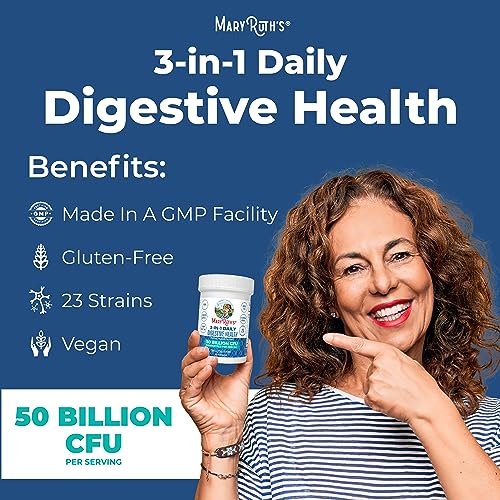 Mary Ruth's 3 in 1 Digestive Health Probiotic, 30 CT MaryRuth Organics uk supplements