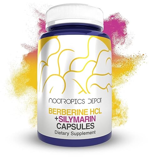 Nootropics Depot Berberine HCL + Silymarin Capsules | 500mg + 90mg | 180 Count Nootropics Depot uk supplements