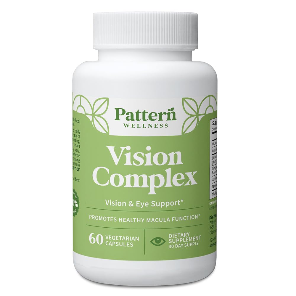Pattern Wellness Vision Complex Supplement – Daily Eye & Visual Function Support – Herbal Extract & Vitamin Blend – 60 Vegan Capsules Pattern Wellness uk supplements