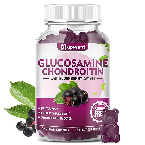 UPNEUTRI Glucosamine Chondroitin Gummies Sugar Free, Extra Strength 1500mg Glucosam UPNEUTRI uk supplements