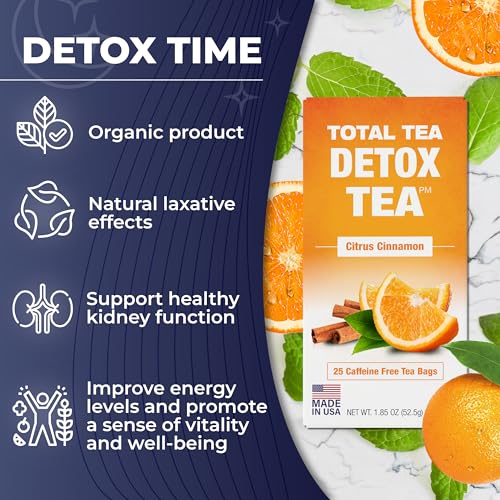 Total Tea Detox Tea & Energy Tea Set - 25 Day Detox Tea - Herbal SIim Tea Total Tea uk supplements