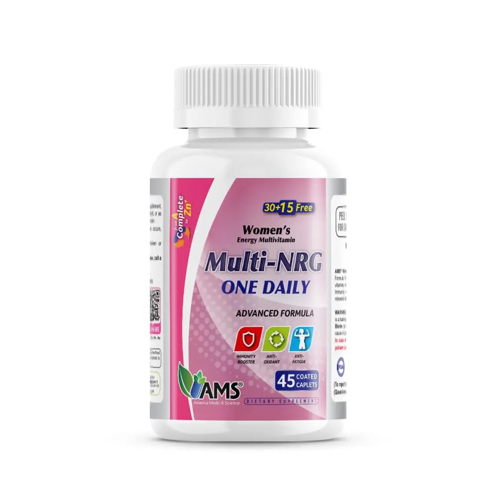 America Medic & Science Multivitamins for Women, Multi-NRG, 45 Coated Caplets, One Daily, Immune Support Supplements, Vitamin C & B Complex America Medic & Science uk supplements