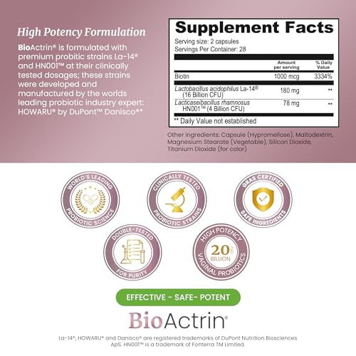 Bioactrin Vaginal Probiotics for Women - Formulated Bacterial Vaginosis Treatment, Yeast Infection SIGNIFY NATURE uk supplements