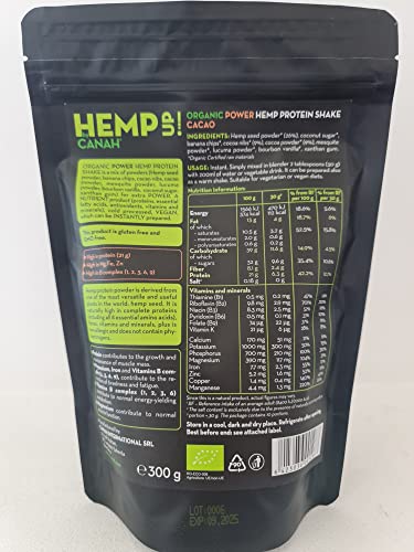 Canah Hemp Up Organic Protein Shake Powder – Muscle gain & Boost up Immune System, HEMP UP! uk supplements