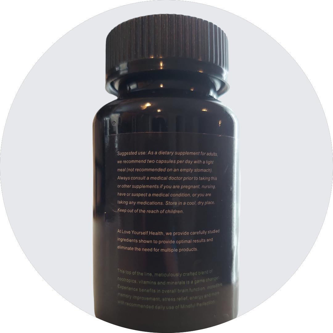 Love Yourself Health Mindful Perfection Premium Nootropic Brain Supplement, 90Count 45 Day Supply for Improved Cognitive Function, Focus, Memory & Energy Love Yourself Health uk supplements