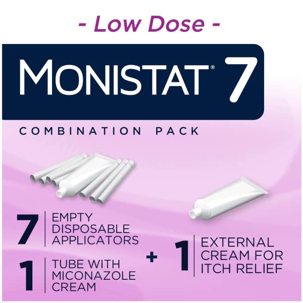 Monistat 7-Day Yeast Infection Treatment | Cream + External Itch Relief Cream | Pack of 2 Monistat uk supplements