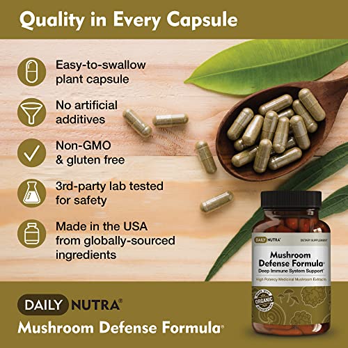 DailyNutra Mushroom Defense Formula - Immune Support Supplement | Organic DailyNutra uk supplements
