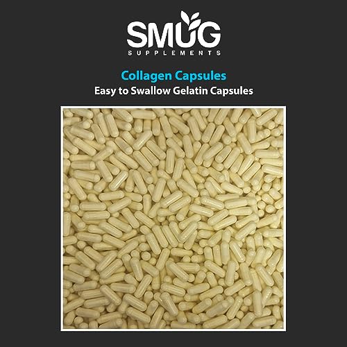 SMUG Supplements Collagen Capsules - 60 High Strength 400mg Pills - Promotes Healthy Skin SMUG Supplements uk supplements