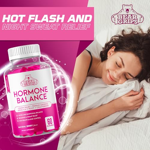 Hormone Balance for Women - PMS Relief Gummies and Bloating Relief for Women Bear Grips uk supplements