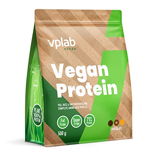 VPlab Vegan Protein Powder 500g - 16 Servings, 100% Plant Based and Natural Vegan Protein Shake vplab nutrition uk supplements