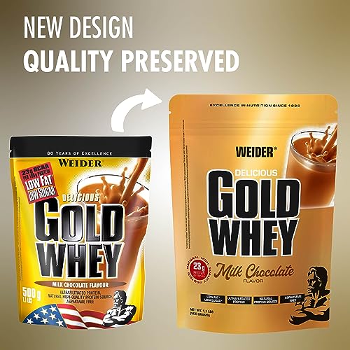 Weider Gold Whey (500g) Milk Chocolate Flavour. Ultrafiltrated Proteins from 100% Whey Protein Weider uk supplements