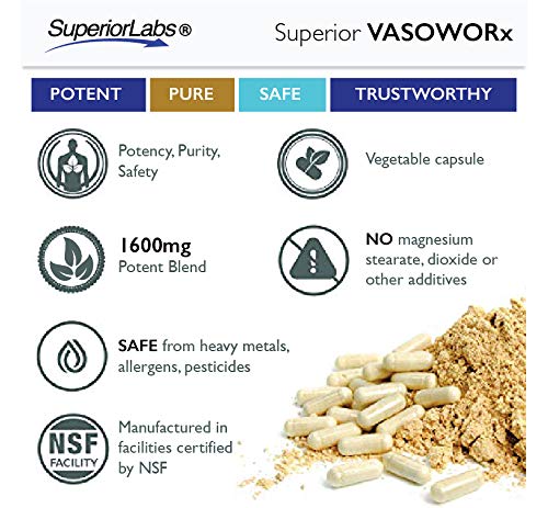 Superior Labs – VASOWORx  – Nitric Oxide Supplement – Extra Strength - 1,600 mg Superior Labs uk supplements
