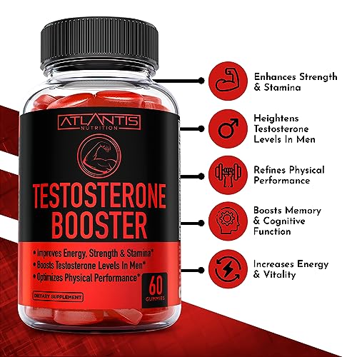 Testosterone Booster For Men Gummies - Enhances Strength & Stamina - Optimizes Physical Atlantis Nutrition uk supplements