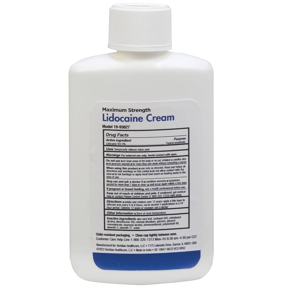 Thera|Care Maximum Strength OTC Lidocaine Cream | Numbs Away Pain | Long-Lasting Relief | Non-Greasy | 2.7 Oz Thera Care uk supplements