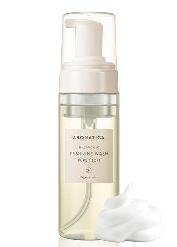 AROMATICA Pure and Soft Feminine Foaming Wash | Vegan, pH-Balanced, Natural Ingredients AROMATICA uk supplements