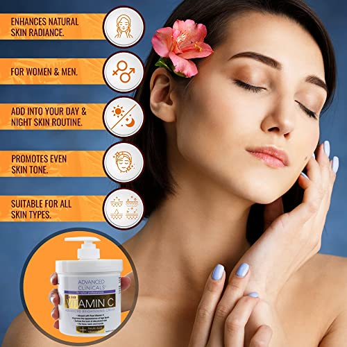 Advanced Clinicals Vitamin C Face & Body Cream Moisturizing Skin Care Lotion, Anti Advanced Clinicals uk supplements
