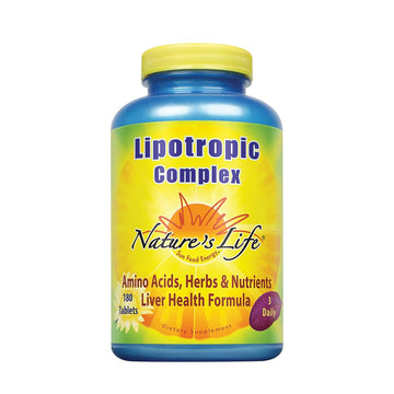 Nature's Life Lipotropic Complex | Comprehensive Support for Healthy Liver Function | with Choline & Inositol | Non-GMO | 180 Vegetarian Tablets Nature's Life uk supplements