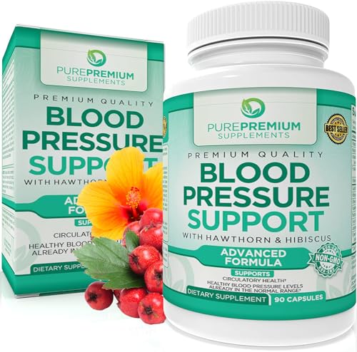 PurePremium Blood Pressure Support Supplement with Hawthorn, Hibiscus & Garlic Extract PurePremium Supplements uk supplements