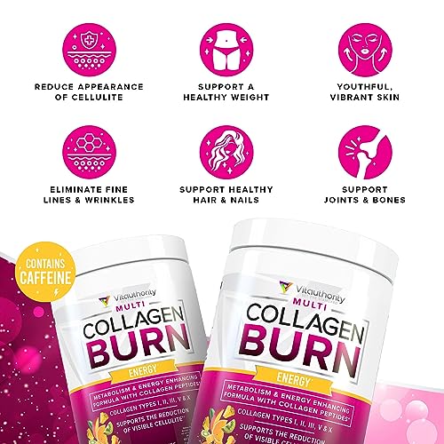 Multi Collagen Burn: Multi-Type Hydrolyzed Protein Peptides with Hyaluronic Acid, Vitamin Vitauthority uk supplements