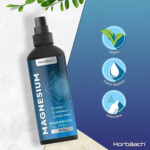 Magnesium Spray for Restless Legs, Muscles, Sleep | 100ml | Magnesium Chloride Oil Horbäach uk supplements