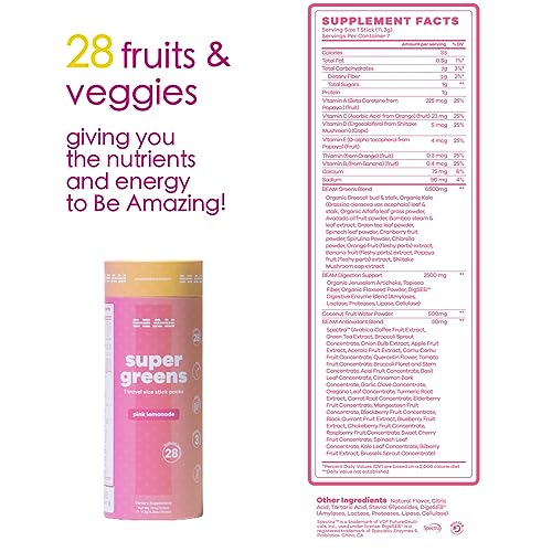 BEAM be Amazing Super Greens Powder with Prebiotics, Digestive Enzymes & Antioxidants BEAM uk supplements