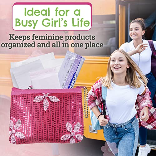 First Period Kit To-go! - Organic Biodegradable Tween Pads & Liner - Period Bags for Teen Girls Be Prepared. Period. uk supplements