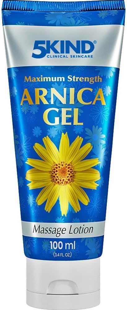 5kind Maximum Strength Arnica Bruise Gel 3.4 Fl Oz - Arnica Gel for Bruising and Swelling - Arnica Montana Gel with High Concentration Extract - Non-Greasy Formula 5kind clinical skincare uk supplements