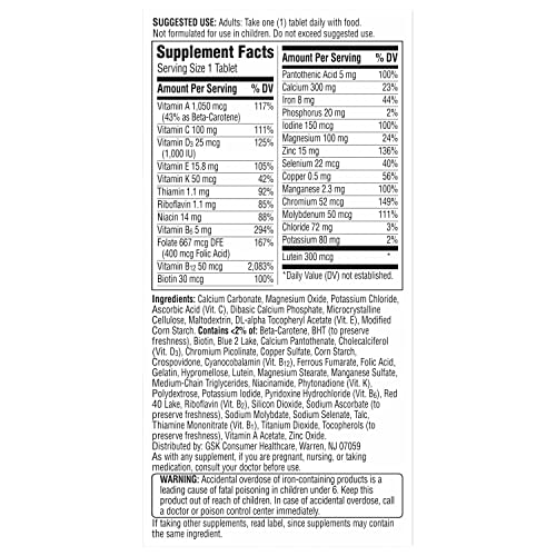 Centrum Silver Women's Multivitamin for Women 50 Plus, Multivitamin/Multimineral Supplement with Vitamin D3, B Vitamins, Non-GMO Ingredients Centrum uk supplements