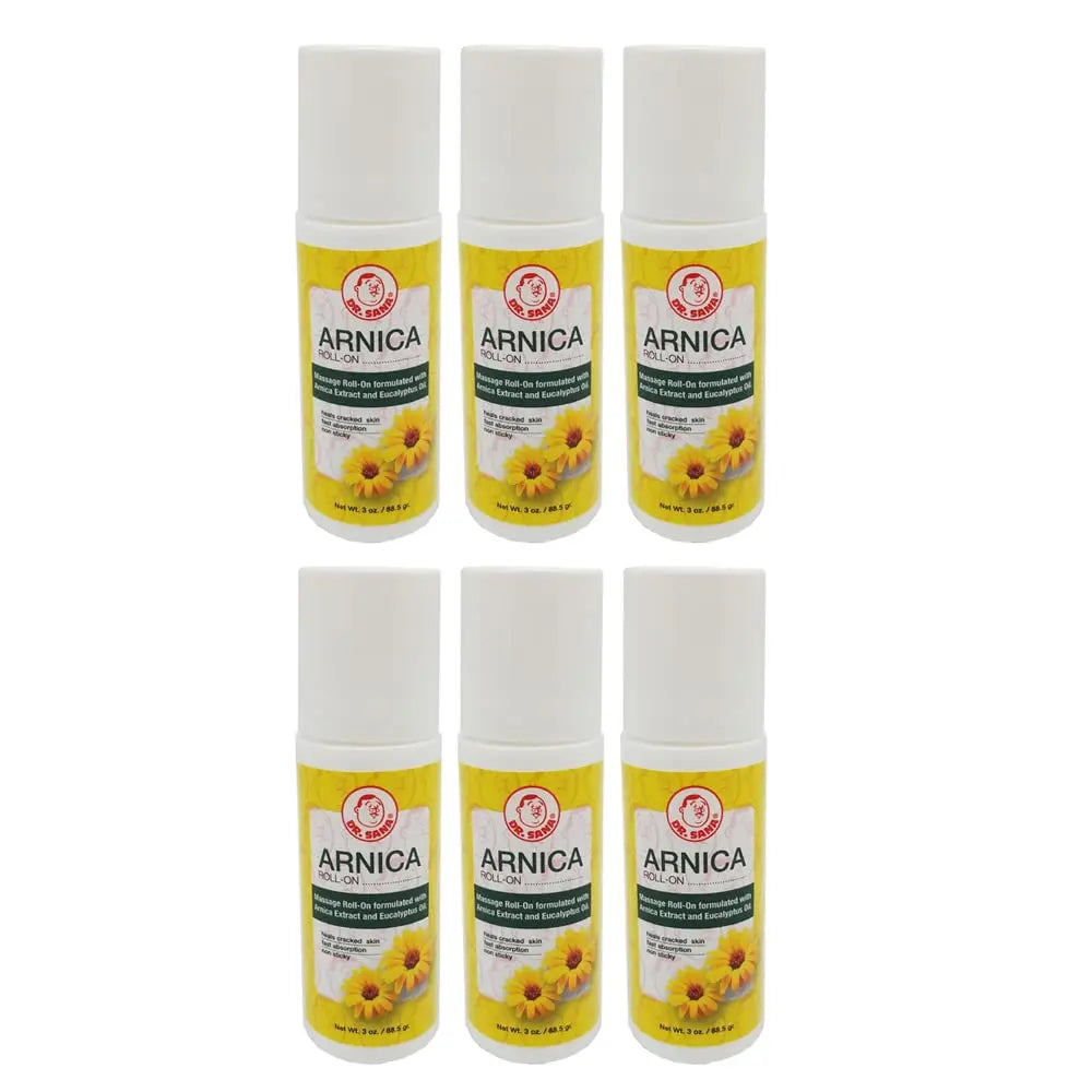 Dr Sana Arnica Roll-On. Topical Analgesic and Moisturizer. Soothes Dry and Cracked Skin. 3 oz. Pack of 6 Dr. Sana uk supplements