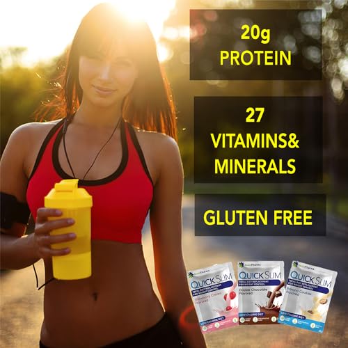 Quick Slim Meal Replacement Shake for Weight Loss, 30 Servings, 20g Protein, 27 Vitamins NUTRIPHARMA Quick Slim uk supplements