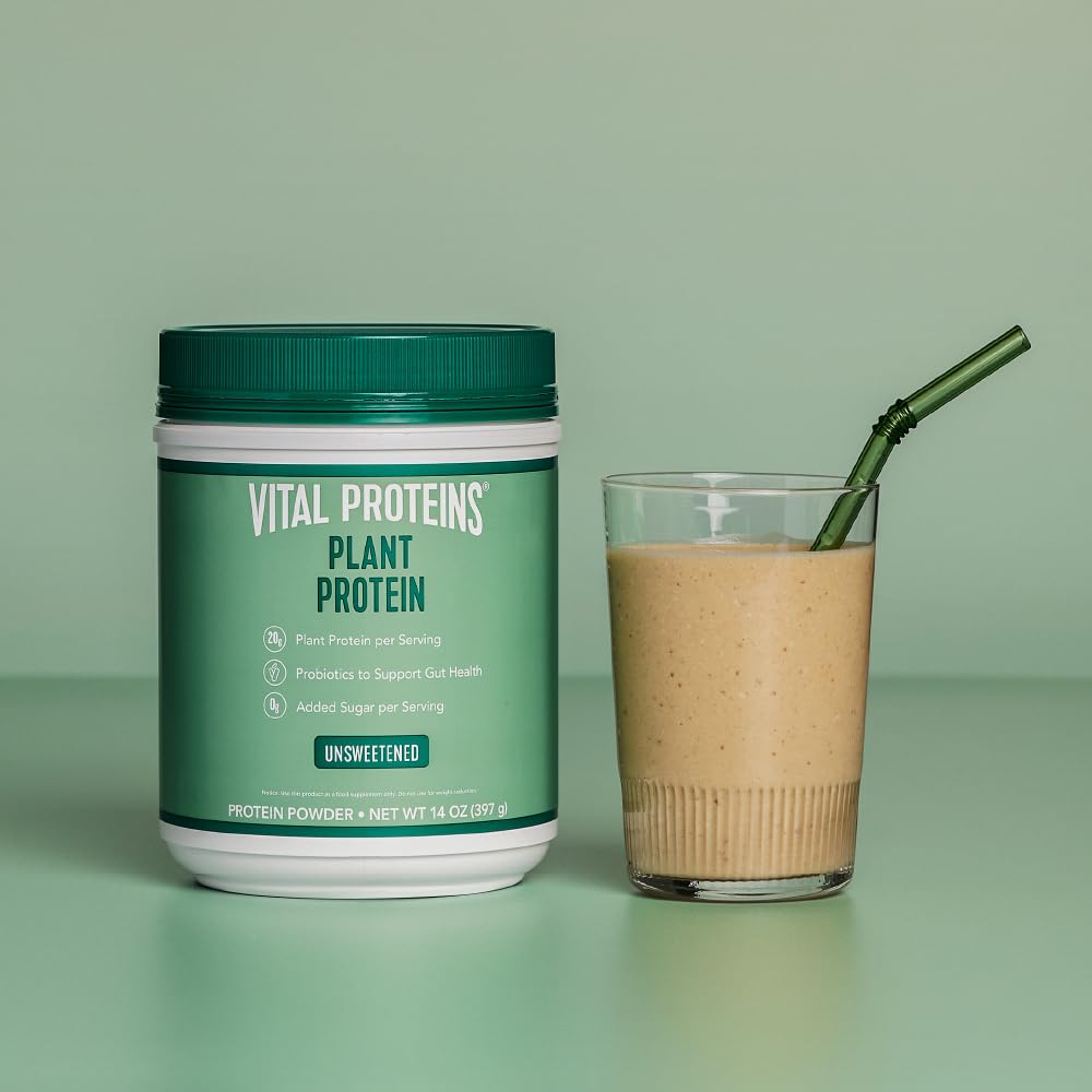 Vital Proteins Collagen Peptides Powder, 9.33 oz Unflavored + 14 oz Unsweetened Plant Vital Proteins uk supplements
