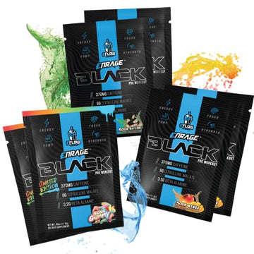 eFlow Nutrition ENRAGE Black Preworkout Sample Packs - Travel Packs - High Stim Energy eFlow Nutrition uk supplements