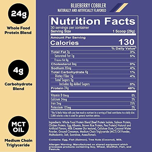 REDCON1 MRE Lite Whole Food Protein Powder, Blueberry Cobbler - Low Carb & Whey REDCON1 uk supplements