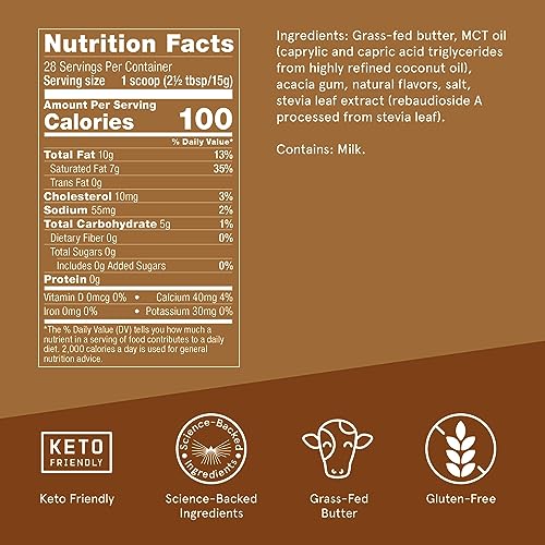 Bulletproof Hazelnut Creamer, 14.8 Ounces, Keto Coffee Creamer with MCT Oil and Grass Bulletproof uk supplements
