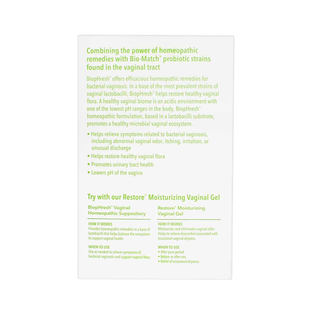 Good Clean Love BiopHresh Vaginal Homeopathic Suppository, Bacterial Vaginosis Treatment for Women Good Clean Love uk supplements