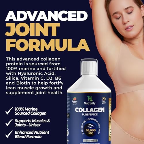 Nutrality Marine Collagen Sugar Free Liquid | Peptides, Hyaluronic Acid, Silica, Biotin, 10000mg Type 1 Nutrality uk supplements